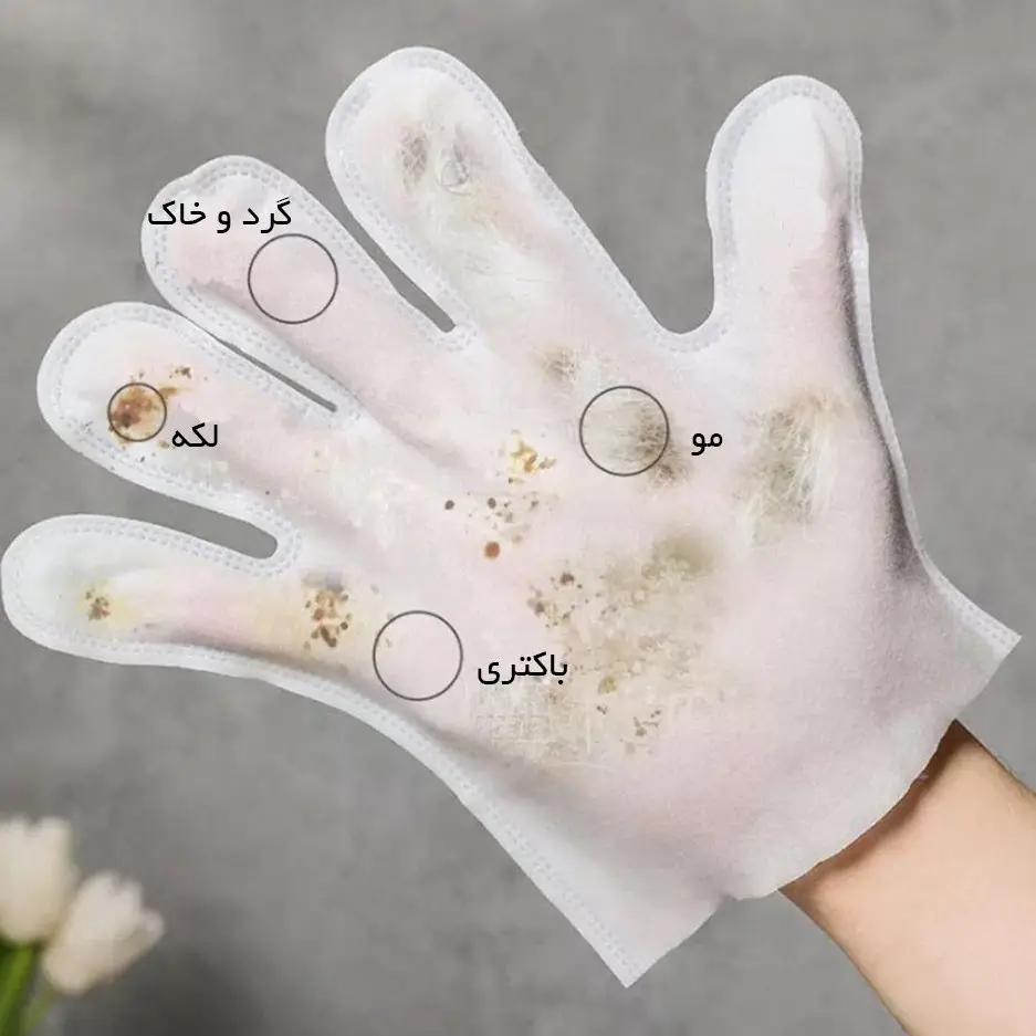 دستکش دستمال مرطوب با عصاره آلورا گلد پد