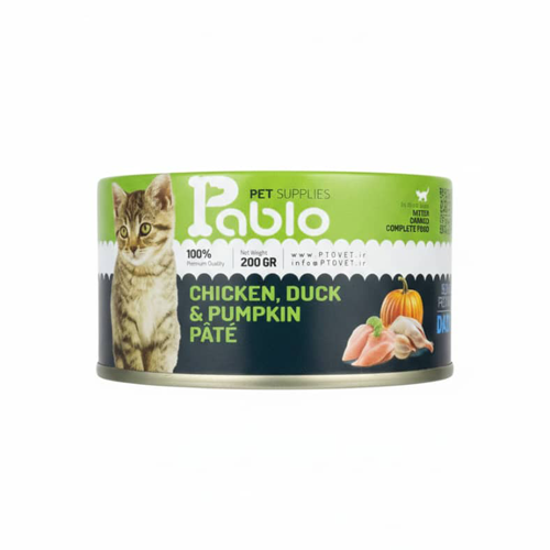 کنسرو کیتن مرغ و اردک و کدو پابلو