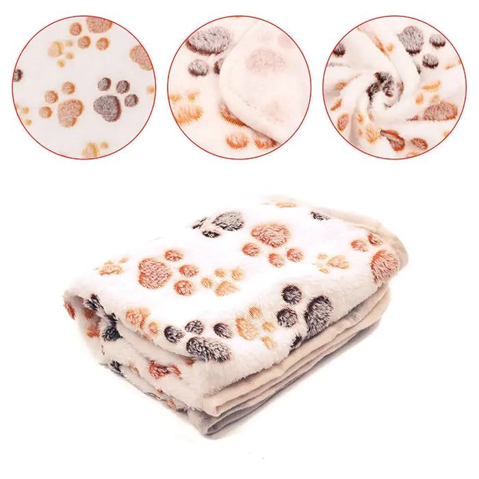 پتو مخملی طرحدار paw paw برند رز پت