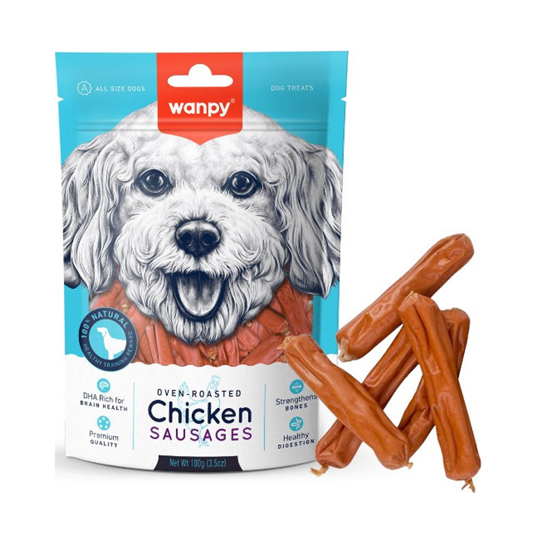 تشویقی سگ مدل سوسیس با طعم مرغ 100 گرمی ونپی