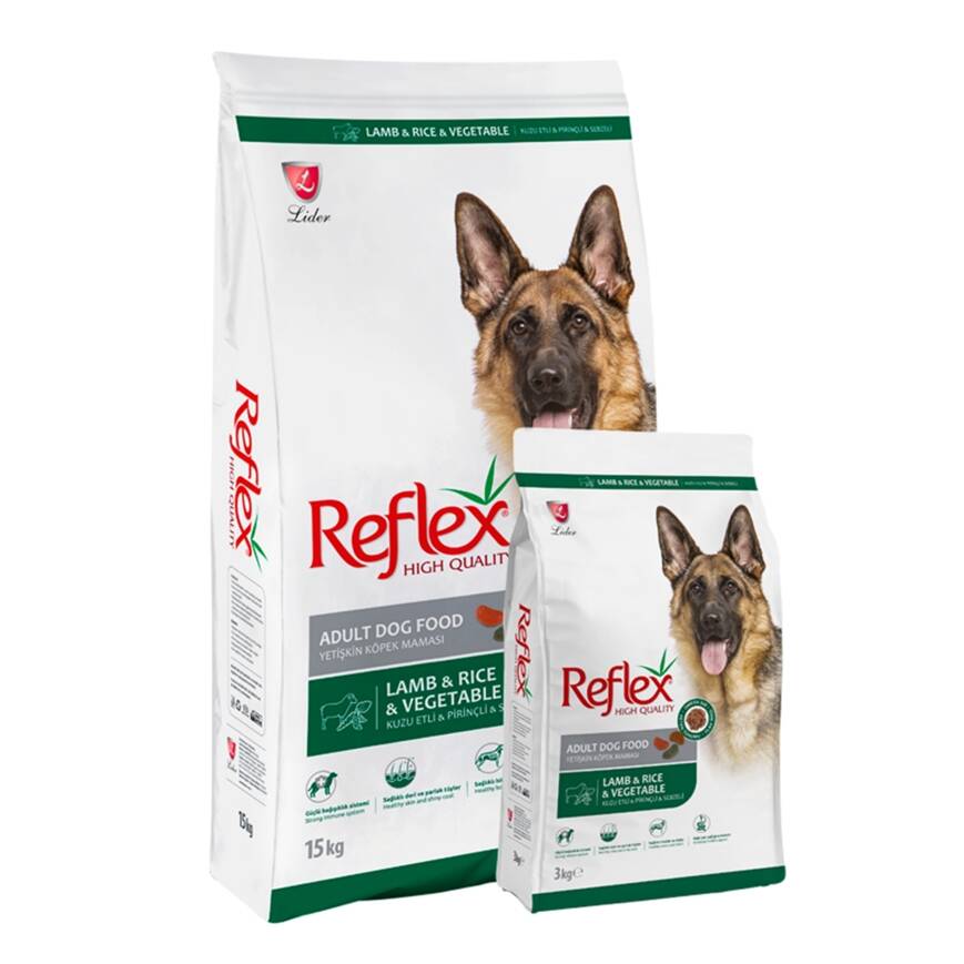 غذای خشک رفلکس سگ بالغ بره و برنج و سبزیجات