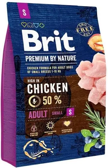 غذای خشک سگ بالغ سایز s با طعم مرغ بریت  Brit