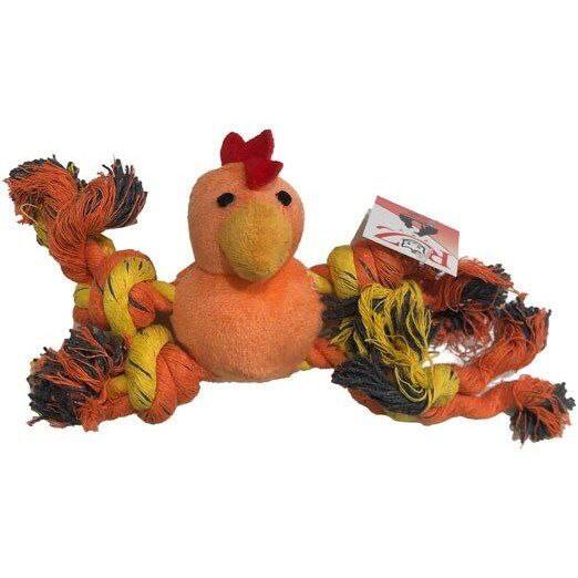 اسباب بازی عروسک خروس با بند کنفی