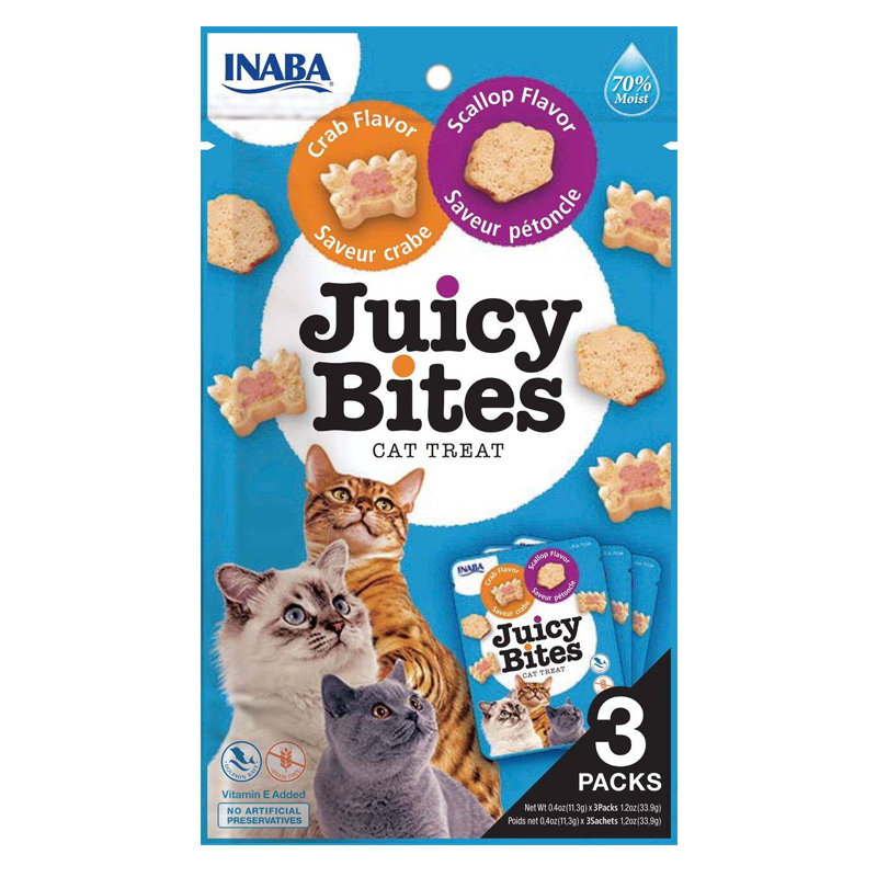 تشویقی گربه  لقمه ای آبدار  پک 3 عددی برند اینابا