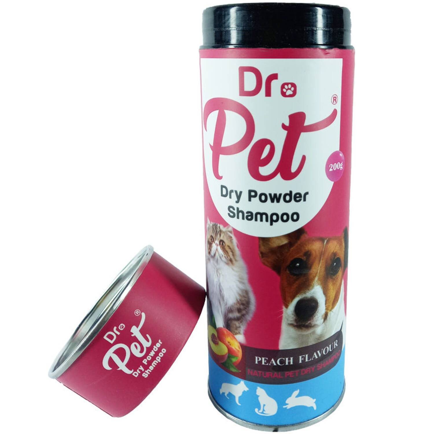 شامپو خشک دکتر پت  با رایحه  هلو و وانیل