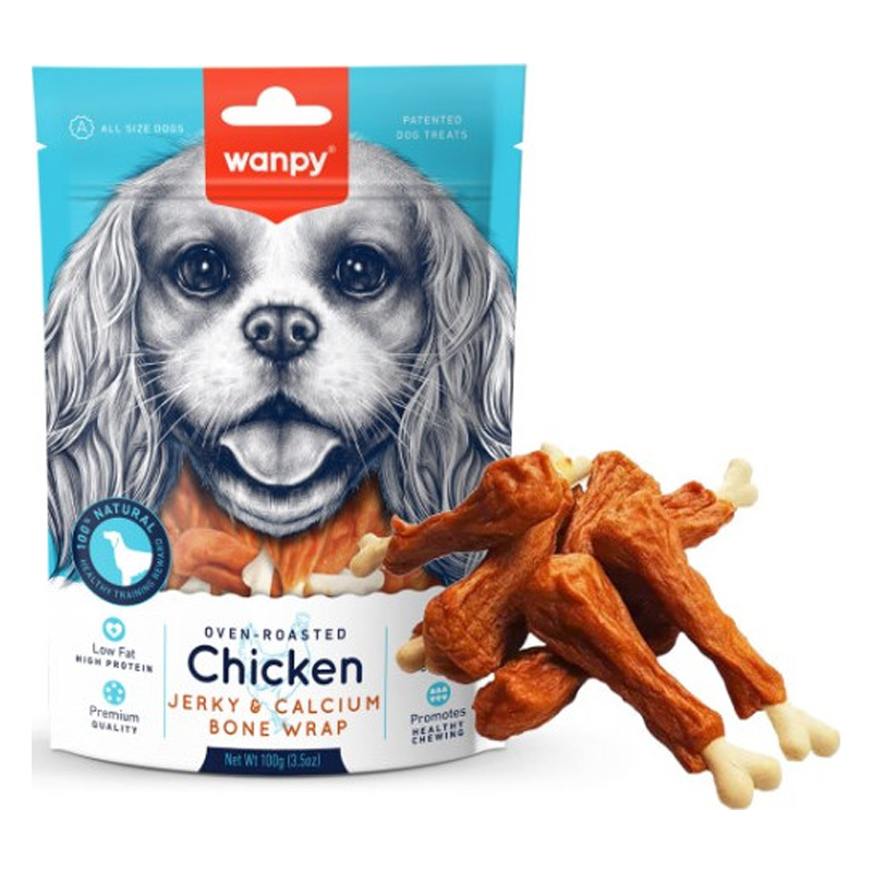 تشویقی ونپی فیله مرغ خشک‌شده با استخوان کلسیم‌دار