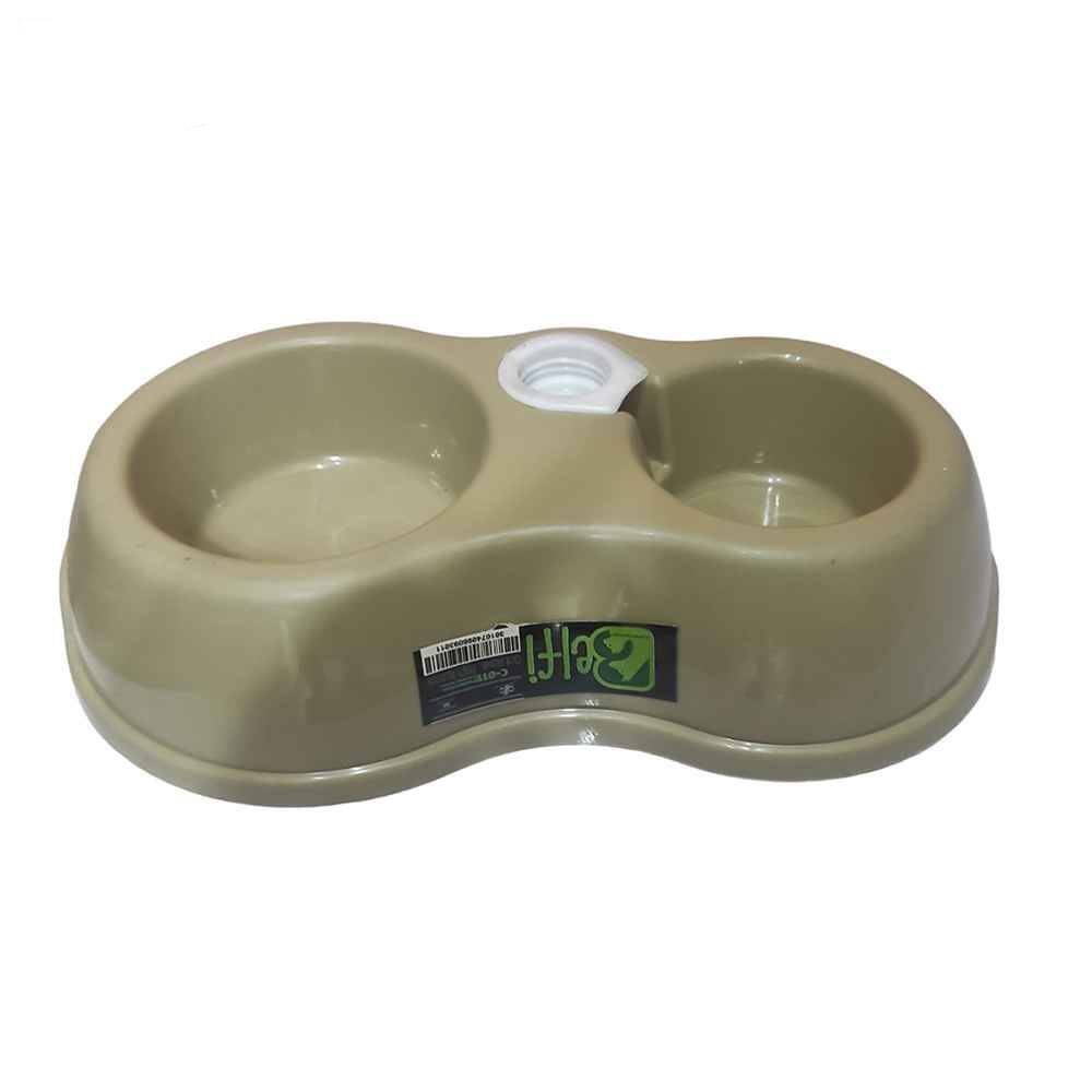 ظرف غذای دوقلو مخزن‌دار حیوانات