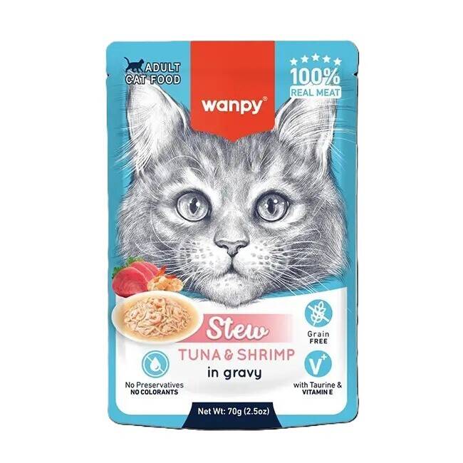 پوچ گربه بالغ طعم تن و میگو برند ونپی