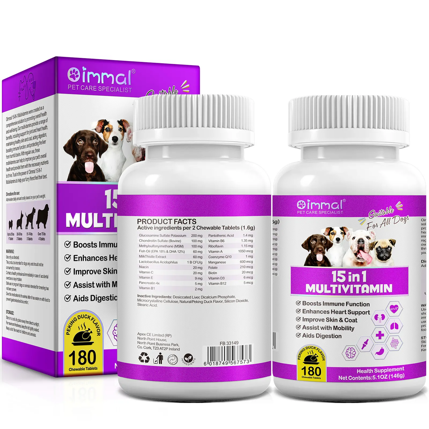 قرص جویدنی مولتی‌ویتامین سگ OIMMAI