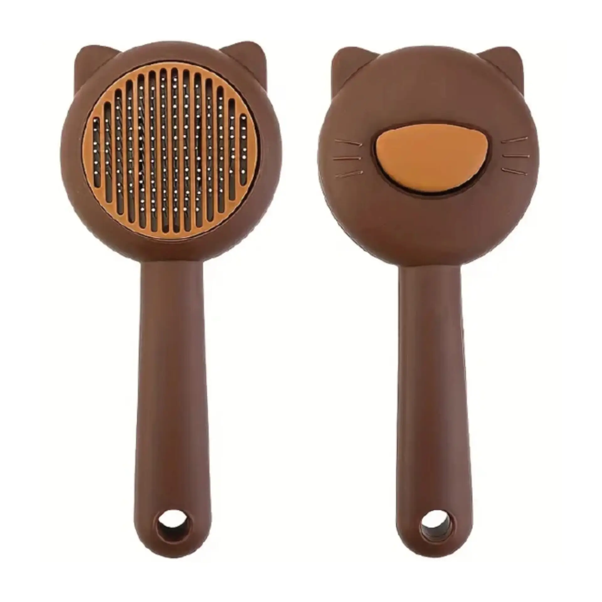 برس دکمه تخلیه دار خرسی pets comb