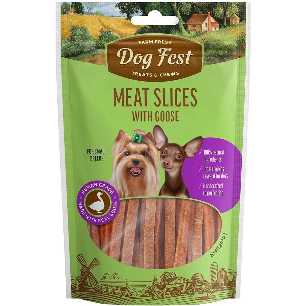 تشویقی نواری برند داگ فست با طعم گو شت تکه ای  و غاز