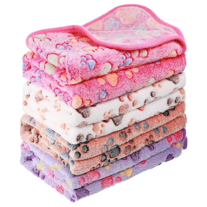 پتو مخملی طرحدار paw paw برند رز پت