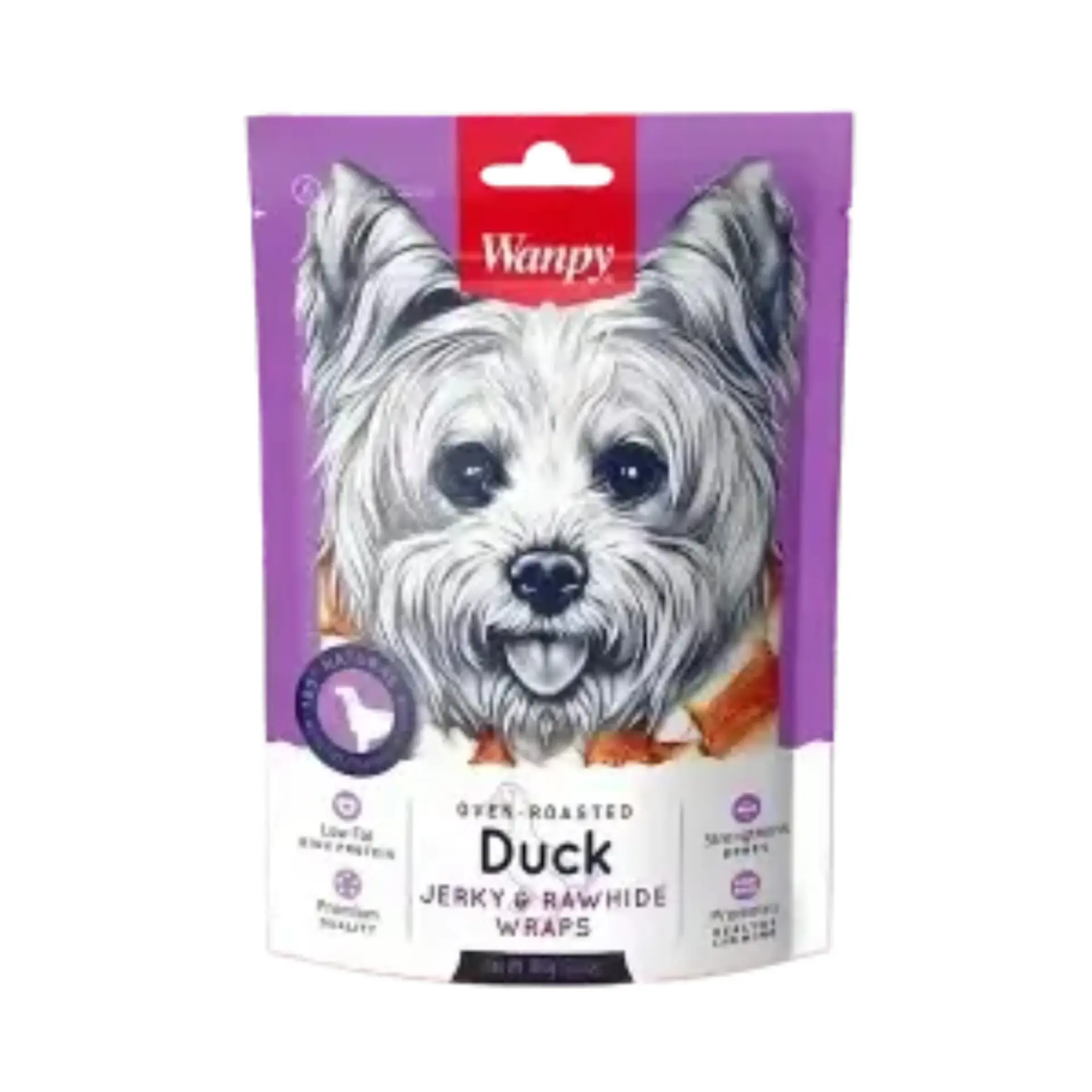 تشویقی سگ ونپی با طعم اردک مدل Duck Jerky & Rawhide Wraps