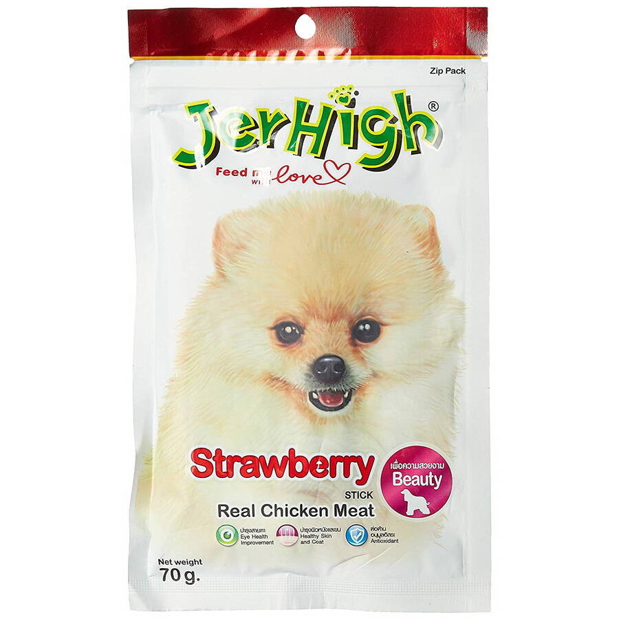 تشویقی سگ جرهای مرغ و توت فرنگی