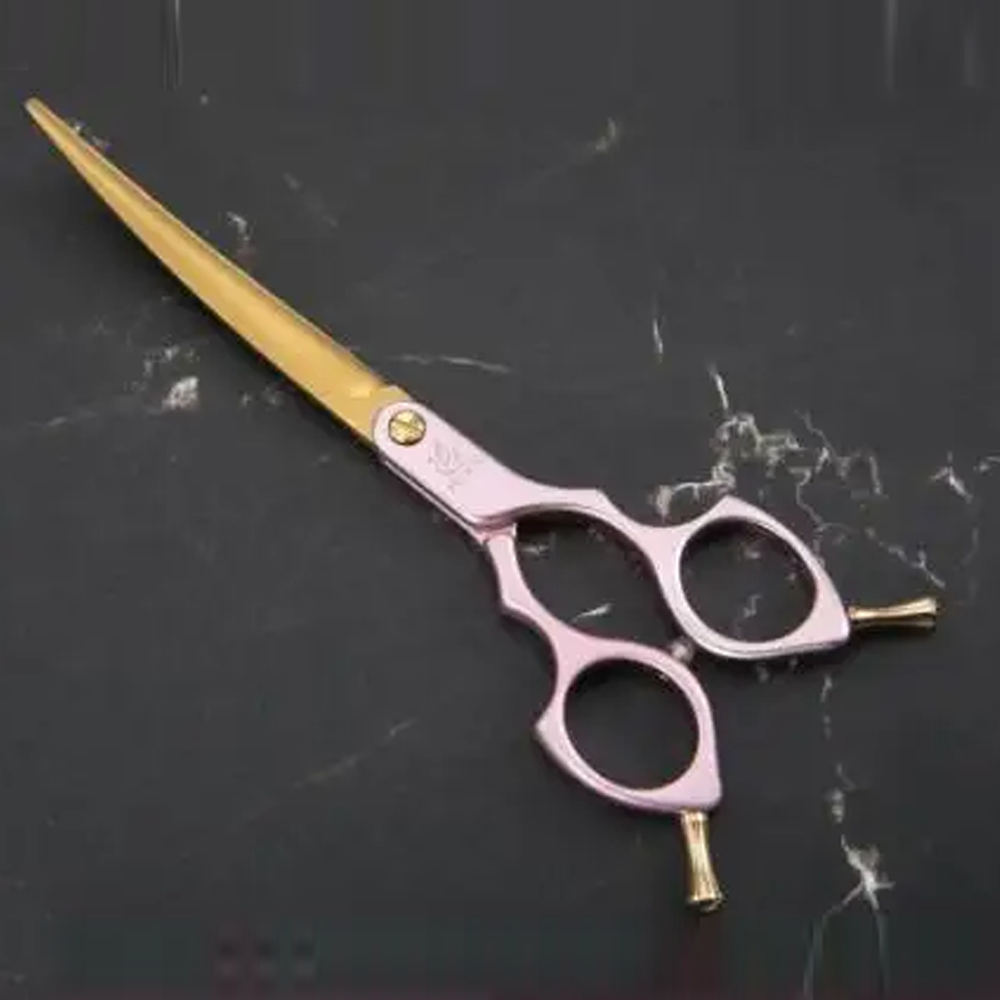 قیچی منحنی 6.5 اینچ فنیس دسته رنگی