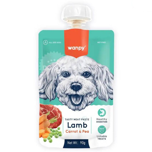 پودینگ سگ ونپی با طعم بره، هویج و نخود فرنگی