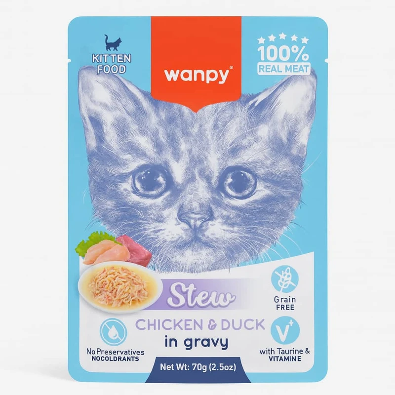 پوچ بچه گربه طعم مرغ و اردک برند ونپی