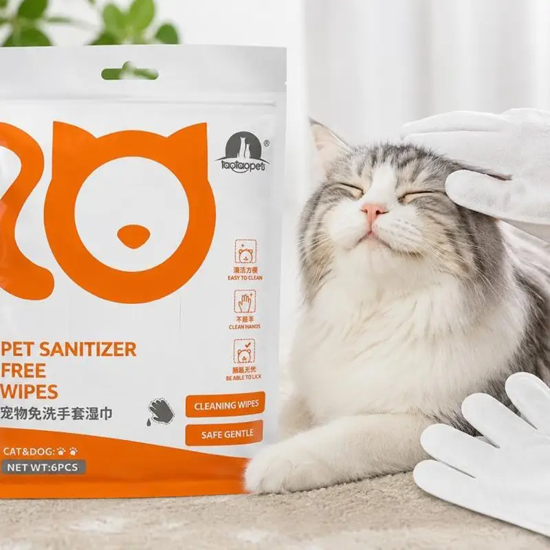 دستمال مرطوب دستکشی tataopets