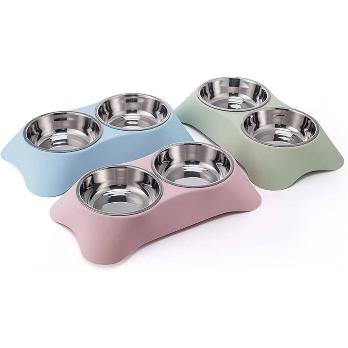 ظرف غذای دوقلو جورجیا سگ و گربه همراه با کاسه استیل