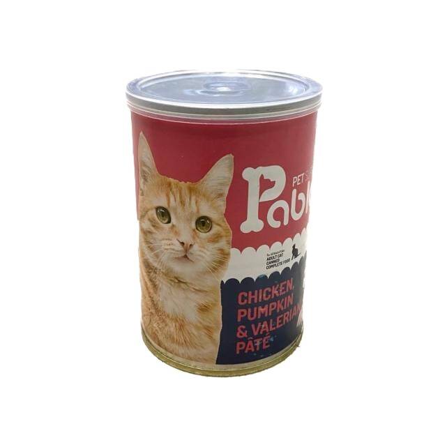 کنسرو گربه بالغ مرغ و کدو تنبل و سنبل الطیب برند پابلو