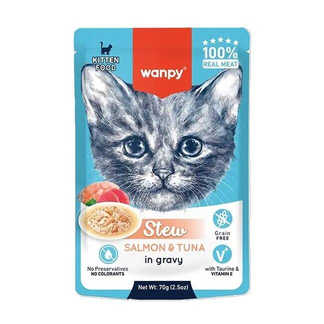 پوچ بچه گربه طعم تن  و سالمون برند ونپی