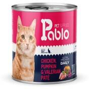 کنسرو گربه بالغ مرغ و کدو تنبل و سنبل الطیب برند پابلو