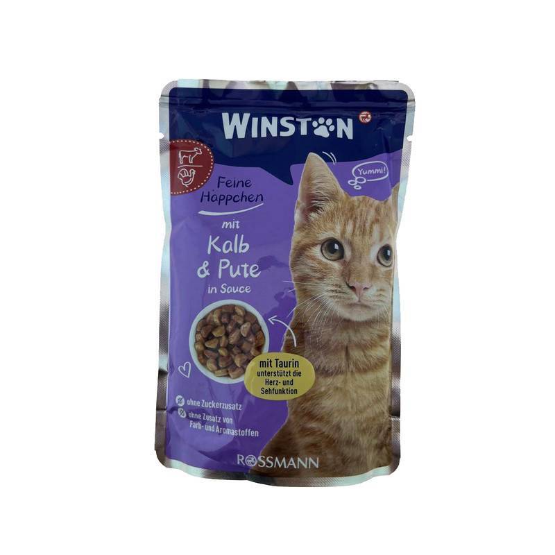 پوچ وینستون طعم گوشت گوساله و بوقلمون در سس