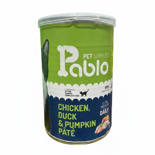 کنسرو اولترا پرمیوم کیتن  مرغ و اردک   و کدو برند پابلو