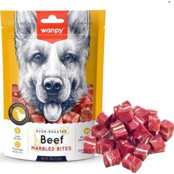 تشویقی سگ ونپی مدل تکه‌های بیف مرمری