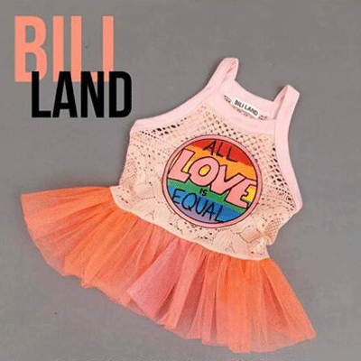 پیراهن دخترانه لاو  مخصوص سگ و گربه برند بیلی لند