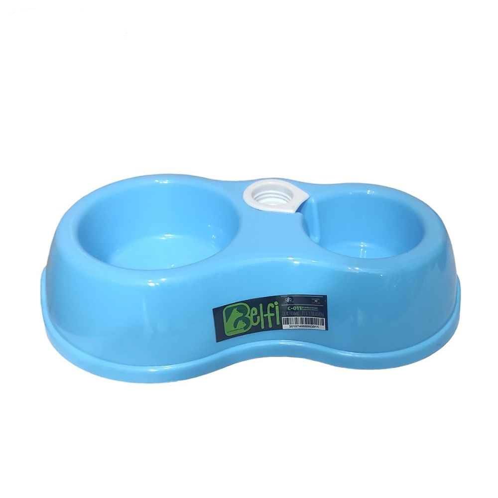 ظرف غذای دوقلو مخزن‌دار حیوانات