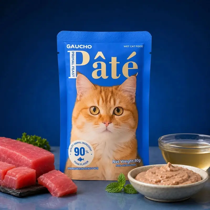 پوچ گربه بالغ گائوچو مدل Primal Feast طعم ماهی تن