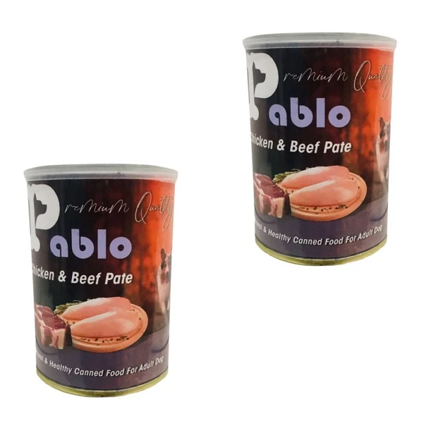 کنسرو سگ بالغ مرغ و گوساله برند پابلو