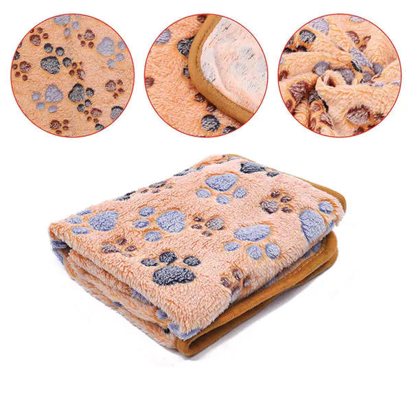 پتو مخملی طرحدار paw paw برند رز پت