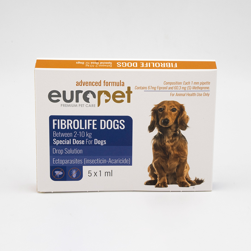قطره ضد کک و کنه سگ Europet Fibrolife وزن 2 تا 10 کیلوگرم