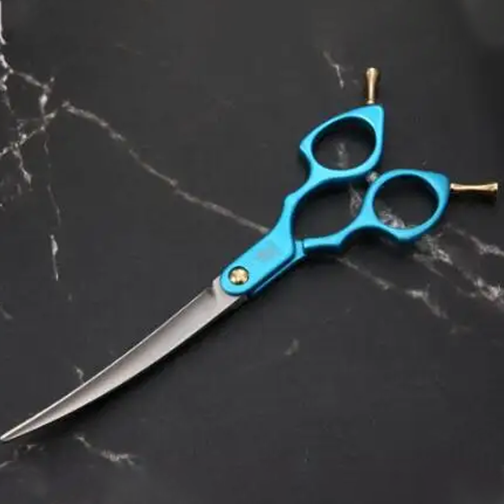 قیچی منحنی 6.5 اینچ فنیس دسته رنگی