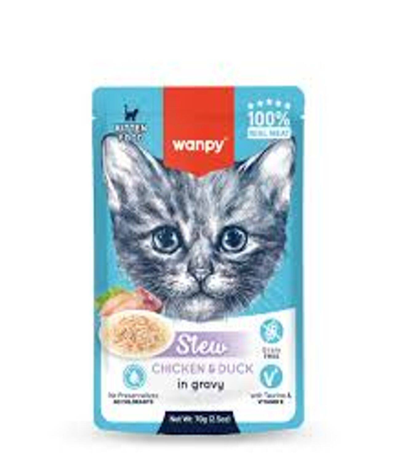 پوچ بچه گربه کیتن نچرال ونپی طعم مرغ و اردک در سس