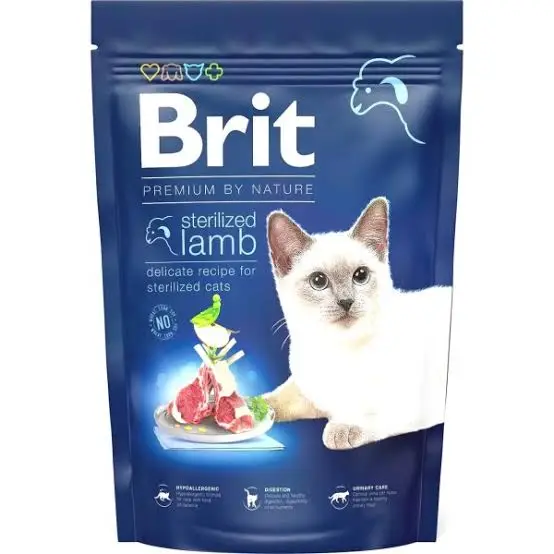 غذای خشک گربه عقیم با طعم بره  بریت  brit