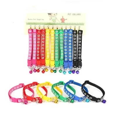 قلاده گردنی زنگوله دار گربه طرح رد پا رز پت