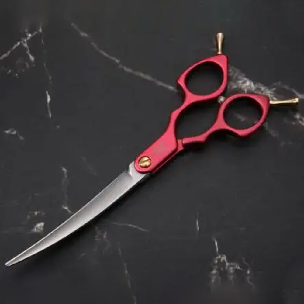 قیچی منحنی 6.5 اینچ فنیس دسته رنگی