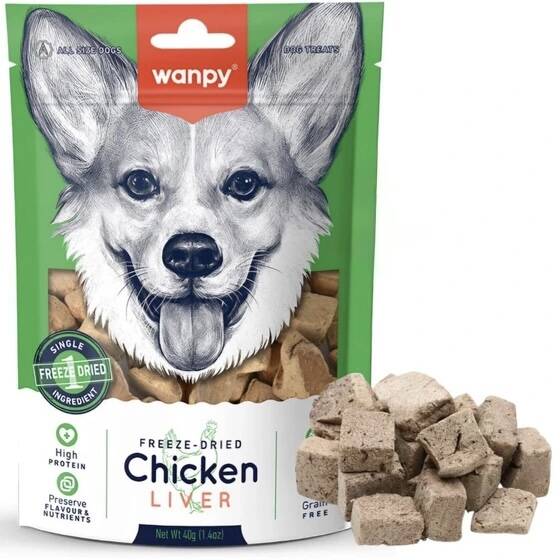 تشویقی سگ ونپی مدل جگر مرغ فریزدرای