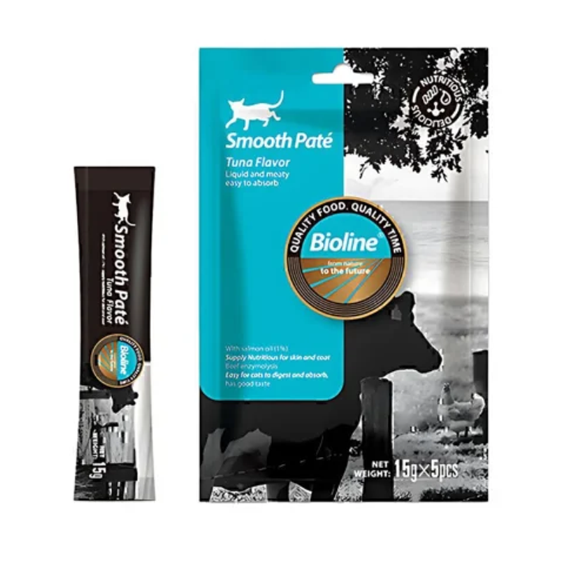 طعم دهنده غذای گربه با طعم تن بایولاین برند بایولاین