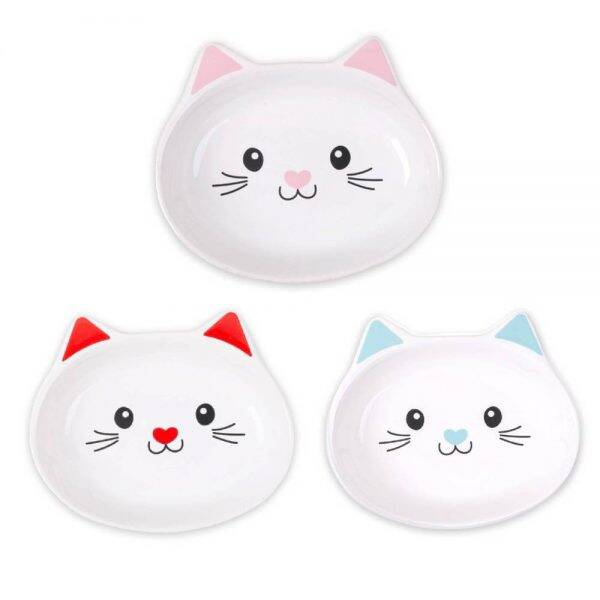ظرف غذای گربه سرامیکی کوکوپت مدل صورت گربه‌ای