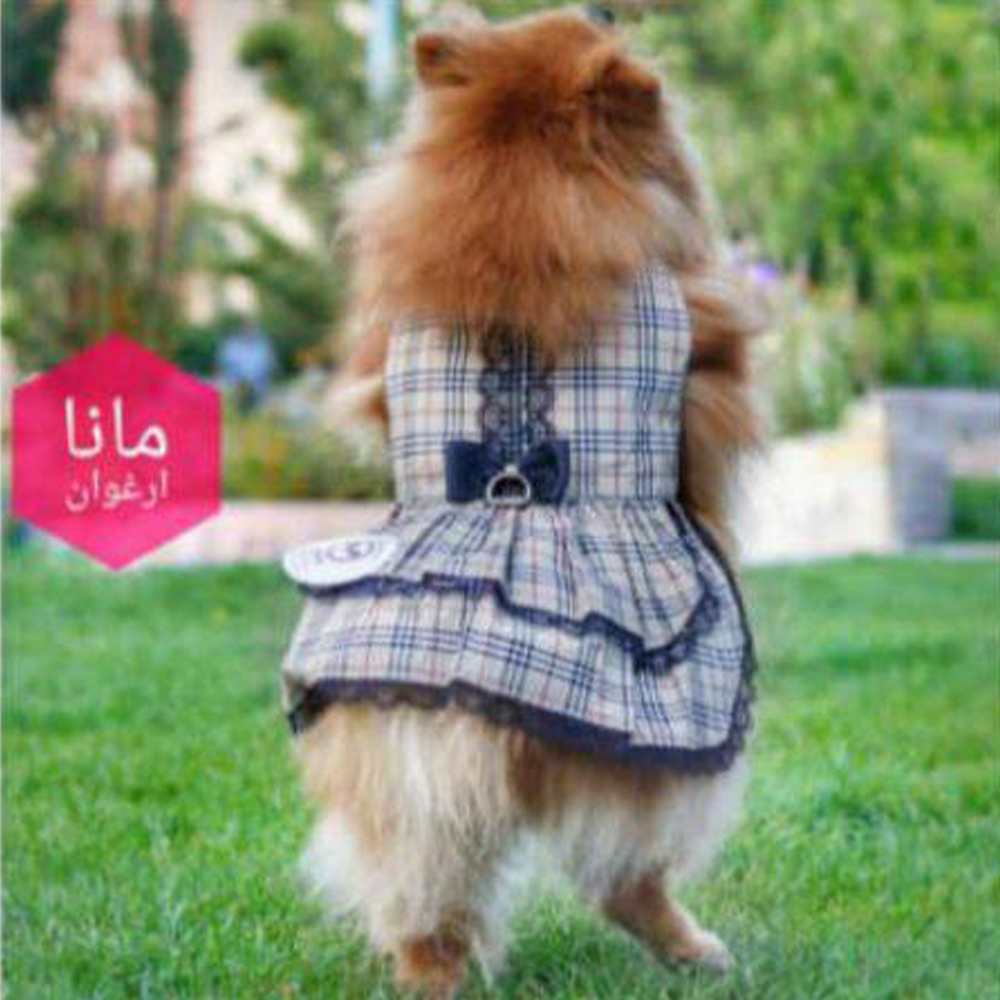 پیراهن دخترانه چهارخانه مانا