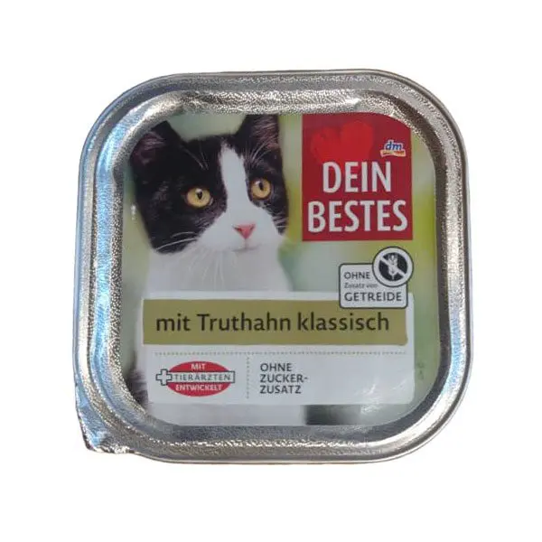 ووم کاسه ای گربه با طعم بوقلمون کلاسیک برند دین بستیس