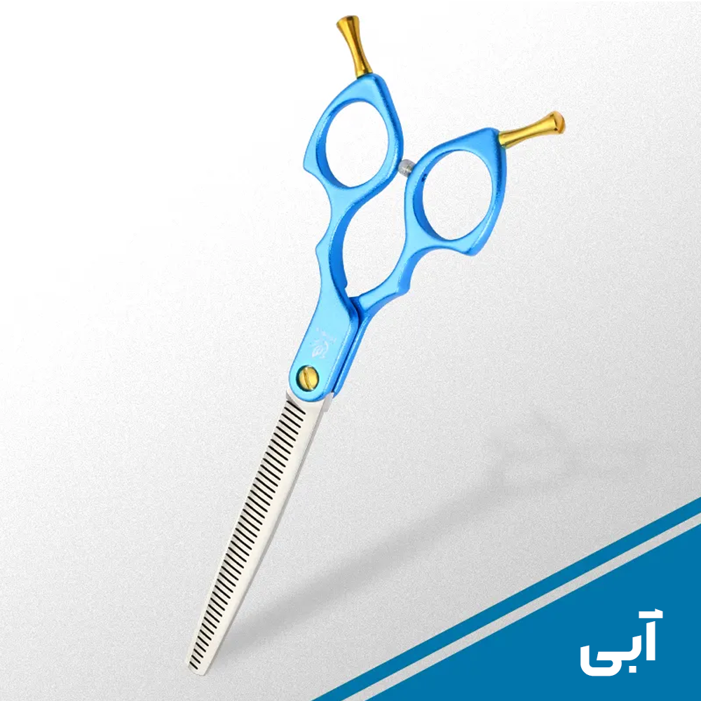 قیچی پیتاژ  6.5 اینچی دسته رنگی فنیس